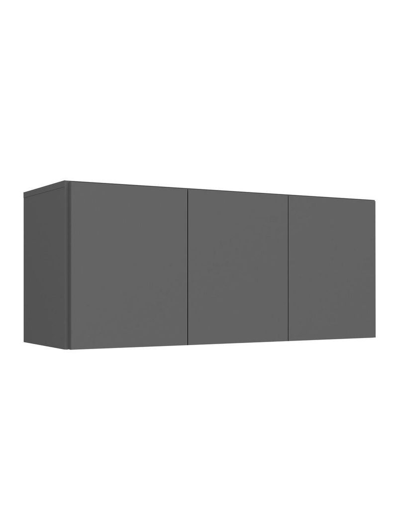 Armário De Lavanderia Aéreo Multiuso 3 Portas Multimóveis Mp5041 Grafite Grafite