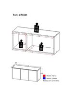 Armário De Lavanderia Aéreo Multiuso 3 Portas Multimóveis Mp5041 Grafite Grafite
