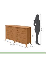 Cômoda Com 6 Gavetas Maggiore Estrutura Mdf/mdp Móveis Lopas