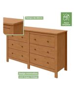 Cômoda Com 6 Gavetas Maggiore Estrutura Mdf/mdp Móveis Lopas