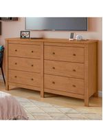 Cômoda Com 6 Gavetas Maggiore Estrutura Mdf/mdp Móveis Lopas