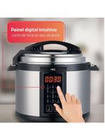 Panela De Pressão Elétrica Multifuncional Digital HQ 6L Inox HQ-Y6DI 220V