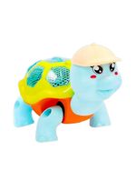 Tartaruga Brinquedo Infantil Dançante Som Luz Crianças Bebe Azul