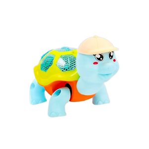 Tartaruga Brinquedo Infantil Dançante Som Luz Crianças Bebe Azul
