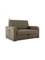 Sofá Cama Daiane 2 Lugares Com Baú Veludo Maserati Capuccino Matrix