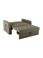 Sofá Cama Daiane 2 Lugares Com Baú Veludo Maserati Capuccino Matrix