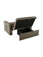 Sofá Cama Daiane 2 Lugares Com Baú Veludo Maserati Capuccino Matrix