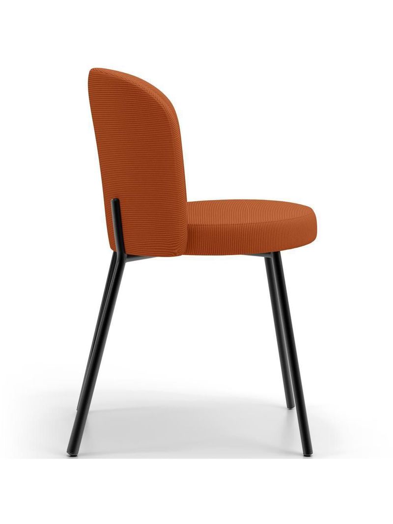 Kit 4 Cadeiras Sala De Jantar Estofada Gavi L02 Tecido Terracota