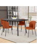 Kit 4 Cadeiras Sala De Jantar Estofada Gavi L02 Tecido Terracota