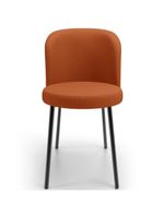 Kit 4 Cadeiras Sala De Jantar Estofada Gavi L02 Tecido Terracota