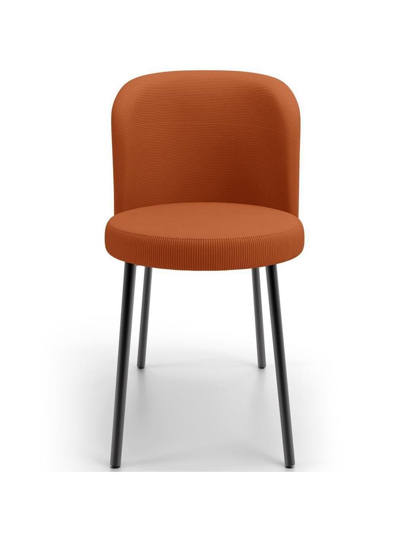 Kit 4 Cadeiras Sala De Jantar Estofada Gavi L02 Tecido Terracota