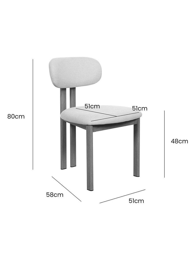 Kit 2 Cadeiras De Jantar Tulipa Estrutura Aço Carbono Laminado Natural Com Estofado Linho Cru