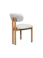 Kit 2 Cadeiras De Jantar Tulipa Estrutura Aço Carbono Laminado Natural Com Estofado Linho Cru