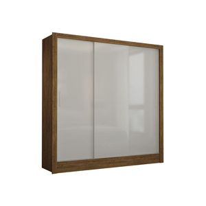 Guarda-Roupa Casal Fortaleza 3 Portas Carioca Móveis Cinamomo com Off White