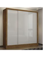 Guarda-Roupa Casal Fortaleza 3 Portas Carioca Móveis Cinamomo com Off White