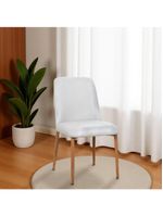 Kit 2 Cadeiras De Jantar Montana Estrutura Aço Carbono Laminado Natural Com Estofado Linho Cru