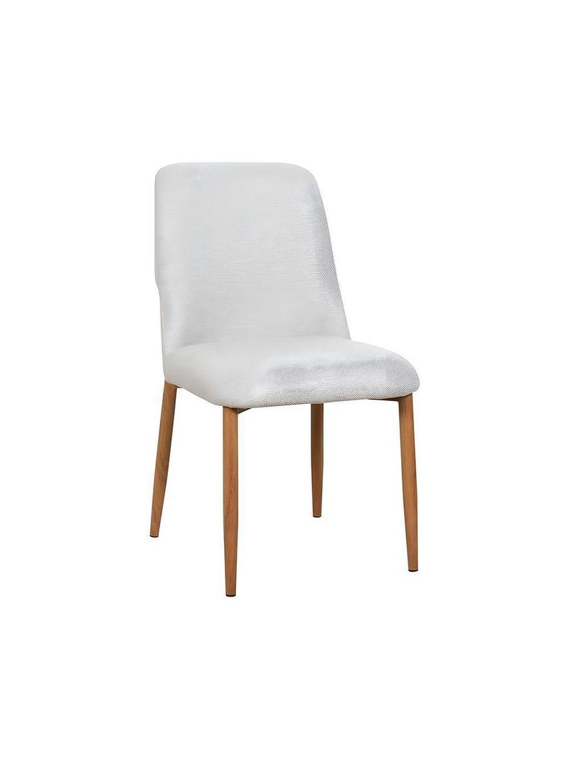 Kit 2 Cadeiras De Jantar Montana Estrutura Aço Carbono Laminado Natural Com Estofado Linho Cru