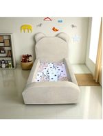 Cama Montessoriana Juvenil Segura e Confortável Soft com Colchão – Marfim