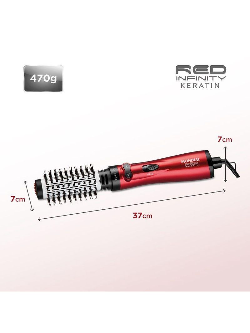 Escova Rotativa Mondial Infinity ER-11-KR Vermelho 220V