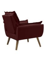 Kit Com 2 Poltronas Opala Conforto Decorativa Em Veludo Bordô