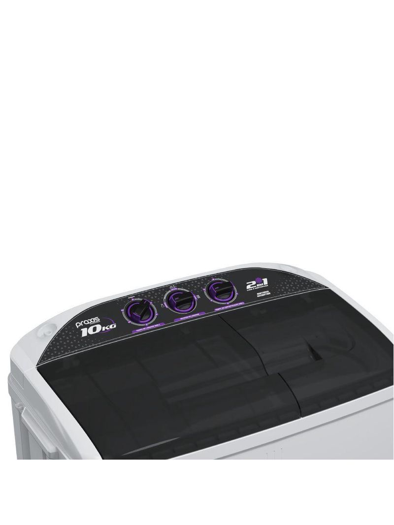 Máquina De Lavar Twin Tub 10kg 2 Em 1 Lava E Centrifuga 110V