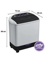 Máquina De Lavar Twin Tub 10kg 2 Em 1 Lava E Centrifuga 110V