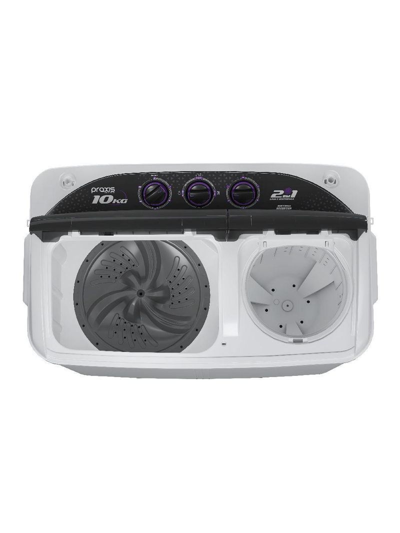 Máquina De Lavar Twin Tub 10kg 2 Em 1 Lava E Centrifuga 110V