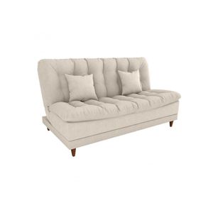 Sofá Cama Duda Boucle Bege Matrix Sala Premium Original 3 Lugares