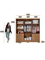 Guarda Roupa Ágata 6 Portas, 6 Gavetas Com Espelho e 6 Pés - Cumaru