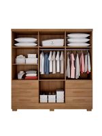 Guarda Roupa Ágata 6 Portas, 6 Gavetas Com Espelho e 6 Pés - Cumaru