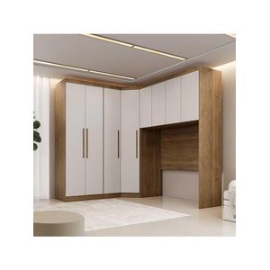 Guarda Roupa Modulado Casal Safira 8 Portas Clic Móveis Cumaru/Fendi