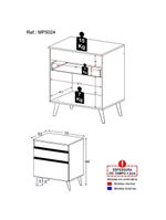 Gabinete Banheiro 1 Porta E 1 Gav Retrô 70cm Mp5024 Branco