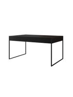 Mesa Jantar Industrial Retangular Preta 137X90Cm Filadélfia Base Ferro Preto