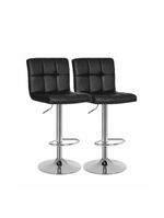Kit 2 Cadeiras Alta Gomos Estofada Giratoria Confortavel Cozinha Bar
