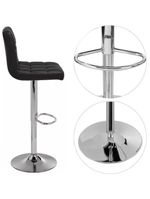 Kit 2 Cadeiras Alta Gomos Estofada Giratoria Confortavel Cozinha Bar