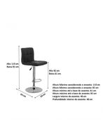 Kit 2 Cadeiras Alta Gomos Estofada Giratoria Confortavel Cozinha Bar