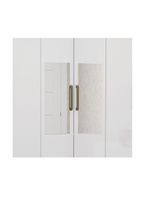 Guarda-roupa D22 6 Portas 6 Gavetas Com Espelho e Pés Branco