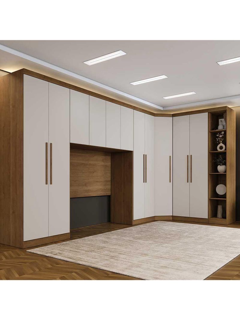 Guarda Roupa Modulado Casal Safira 11 Portas Cumaru/Fendi