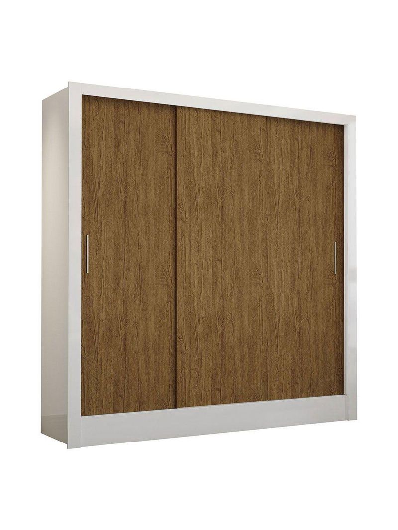 Guarda-Roupa Casal Fortaleza 3 Portas Carioca Móveis Branco Cinamomo