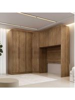 Guarda Roupa Modulado Casal Safira 8 Portas Clic Móveis Cumaru