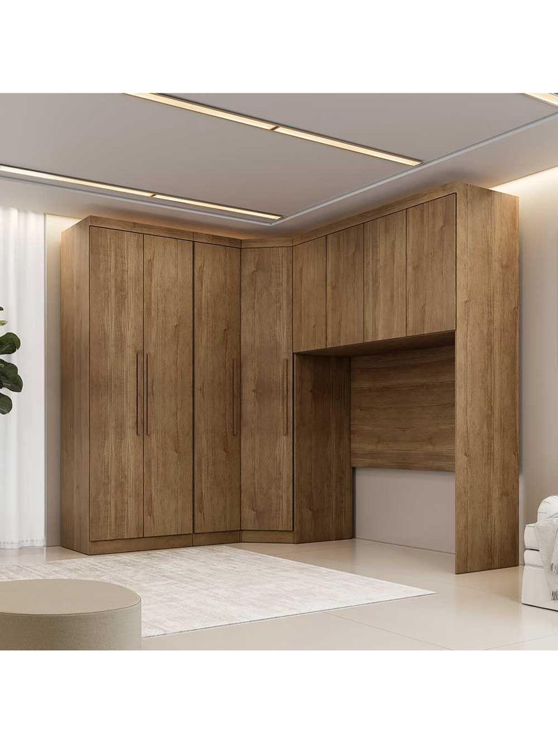 Guarda Roupa Modulado Casal Safira 8 Portas Clic Móveis Cumaru