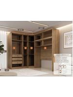 Guarda Roupa Modulado Casal Safira 8 Portas Clic Móveis Cumaru