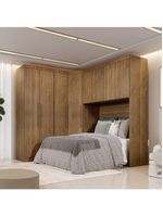 Guarda Roupa Modulado Casal Safira 8 Portas Clic Móveis Cumaru