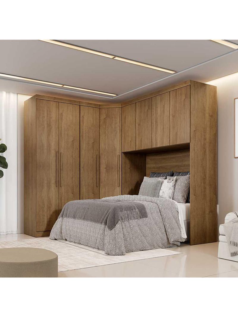Guarda Roupa Modulado Casal Safira 8 Portas Clic Móveis Cumaru