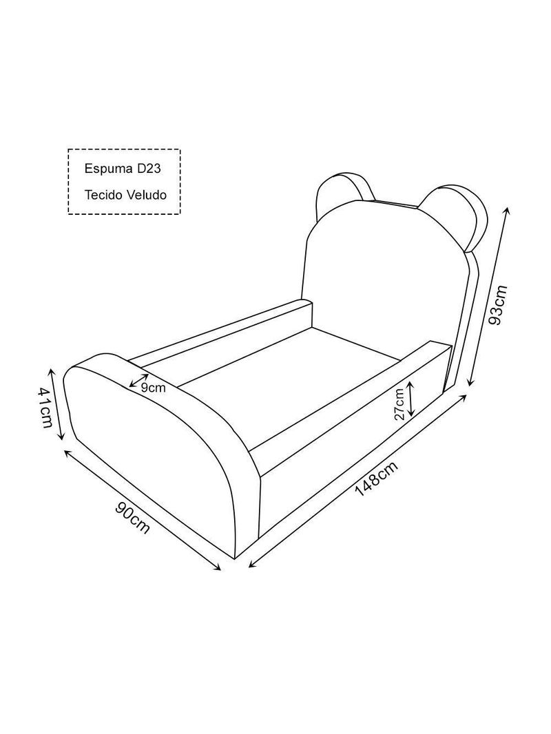 Cama Infantil Segura e Confortável Soft Rosa