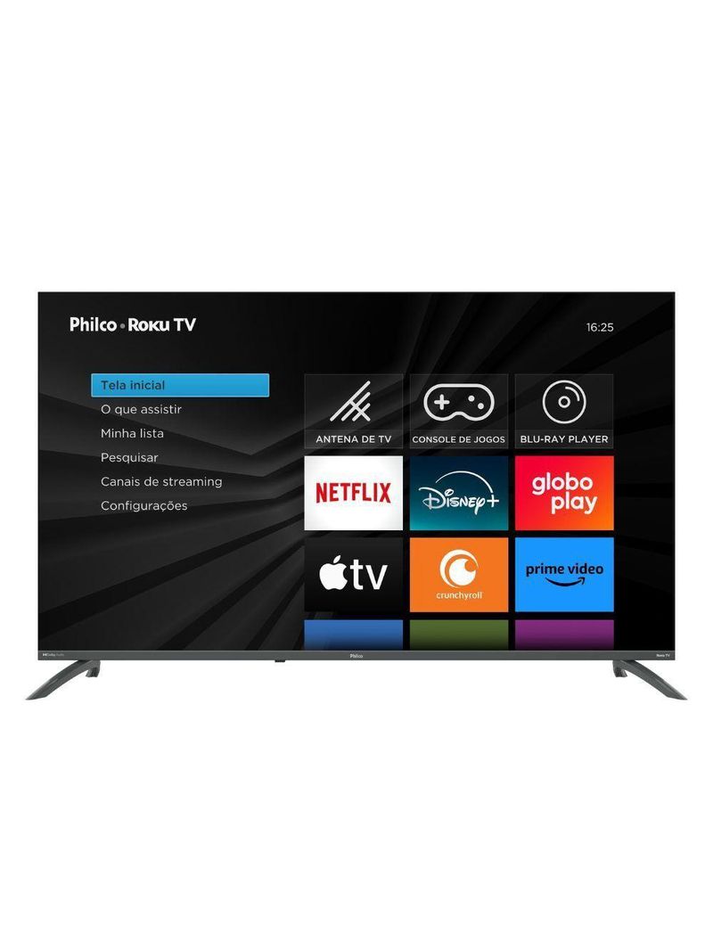 TV 50 Philco Smart 4K Roku PTV50VA4REGB Cinza Bivolt