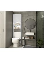 Armário Banheiro com 2 Leds para Sanitário e 2 Portas Branco