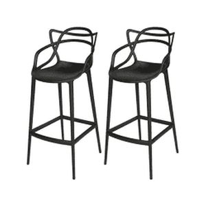 Conjunto com 2 Banquetas Médias Masters Allegra - 66 cm - Preto
