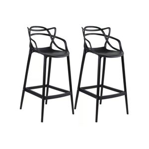 Kit C|2banqueta Baixa Masters Allegra - 66 Cm - Preto