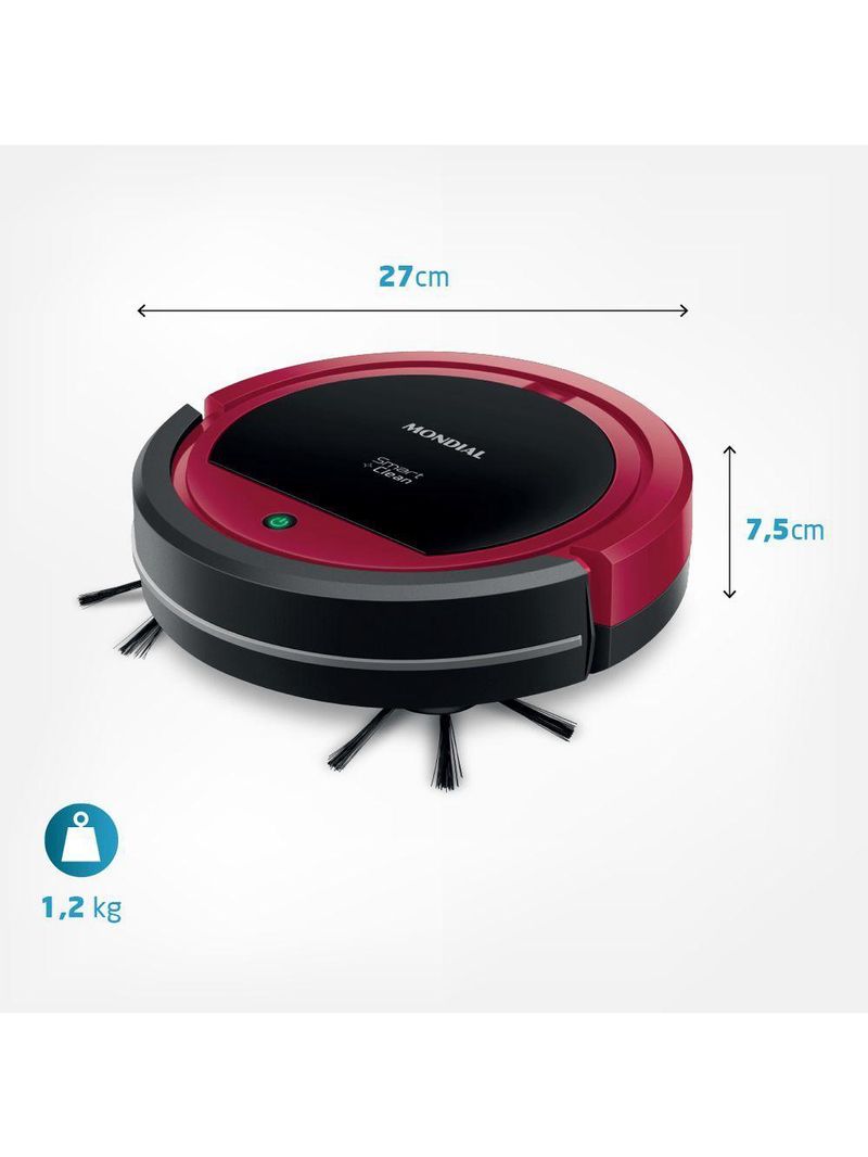 Robô Aspirador De Pó Mondial Smart Clean Rb-07 Bivolt